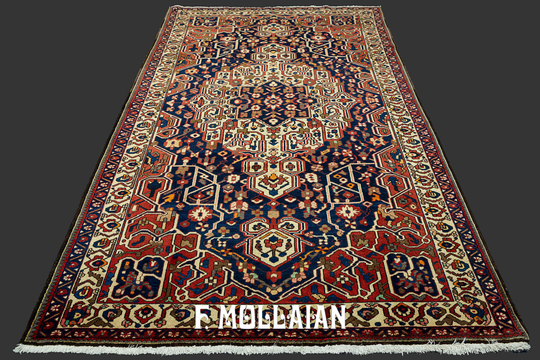 Antique Persian Hand-knotted Bakhtiari Rug n°:94716032